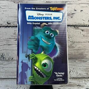 Disney Pixar Monsters, Inc. [2001 VHS Tape] Billy Crystal‎ John Goodman Movie